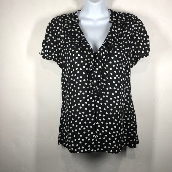 White House Black Market Tops - White House Black Market silk polka dot blouse 6